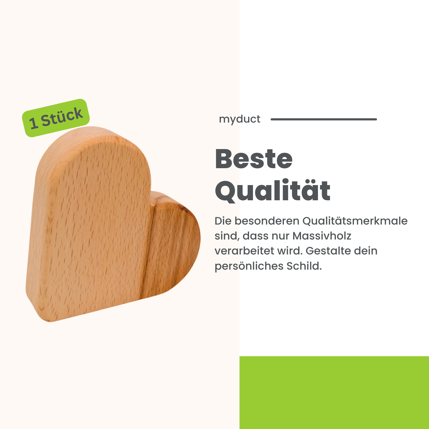 Holzherz aus Buchenholz 10cm als Deko oder Geschenkidee