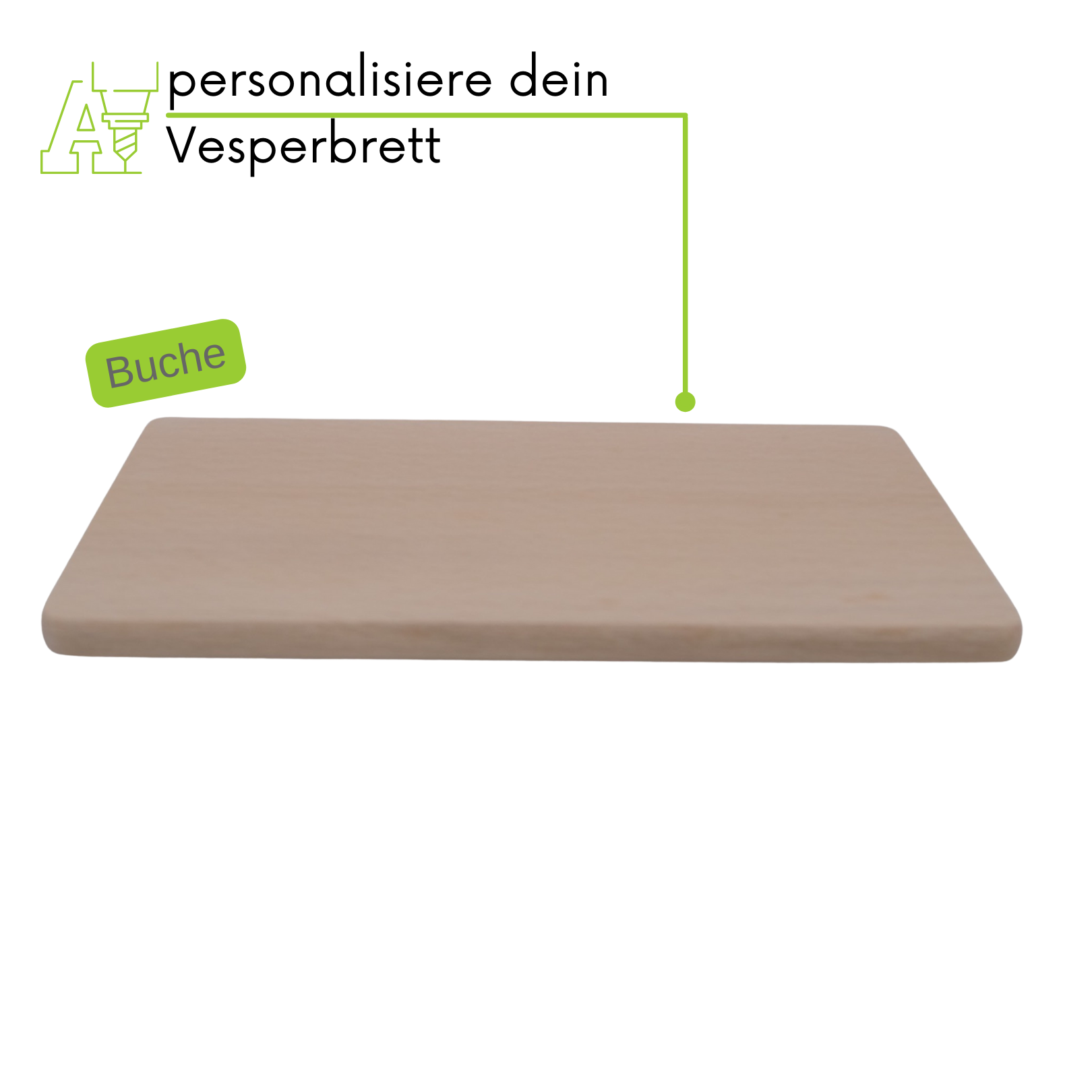 Vesperbrett 22x12x1 cm mit persönlicher Gravur