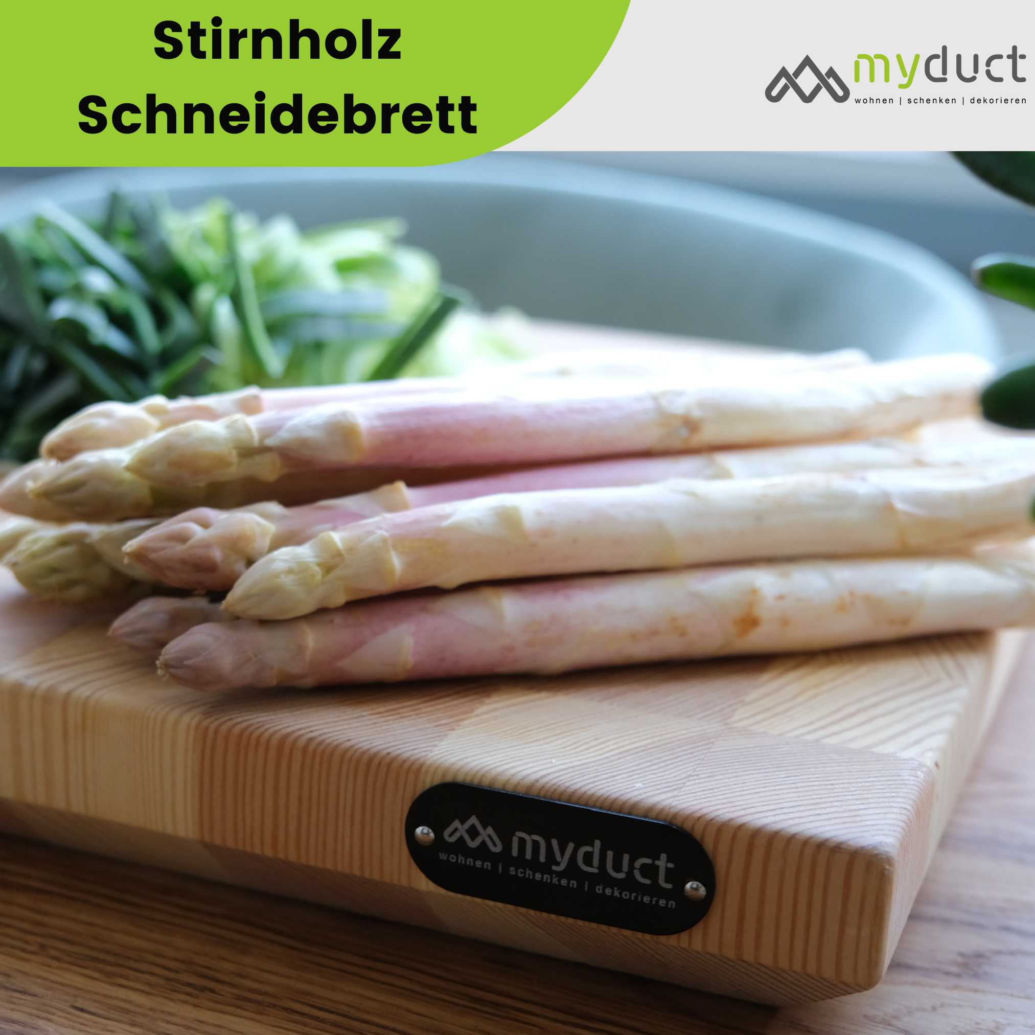 Stirnholz Schneidebrett aus Lärchenholz 50x35x4cm