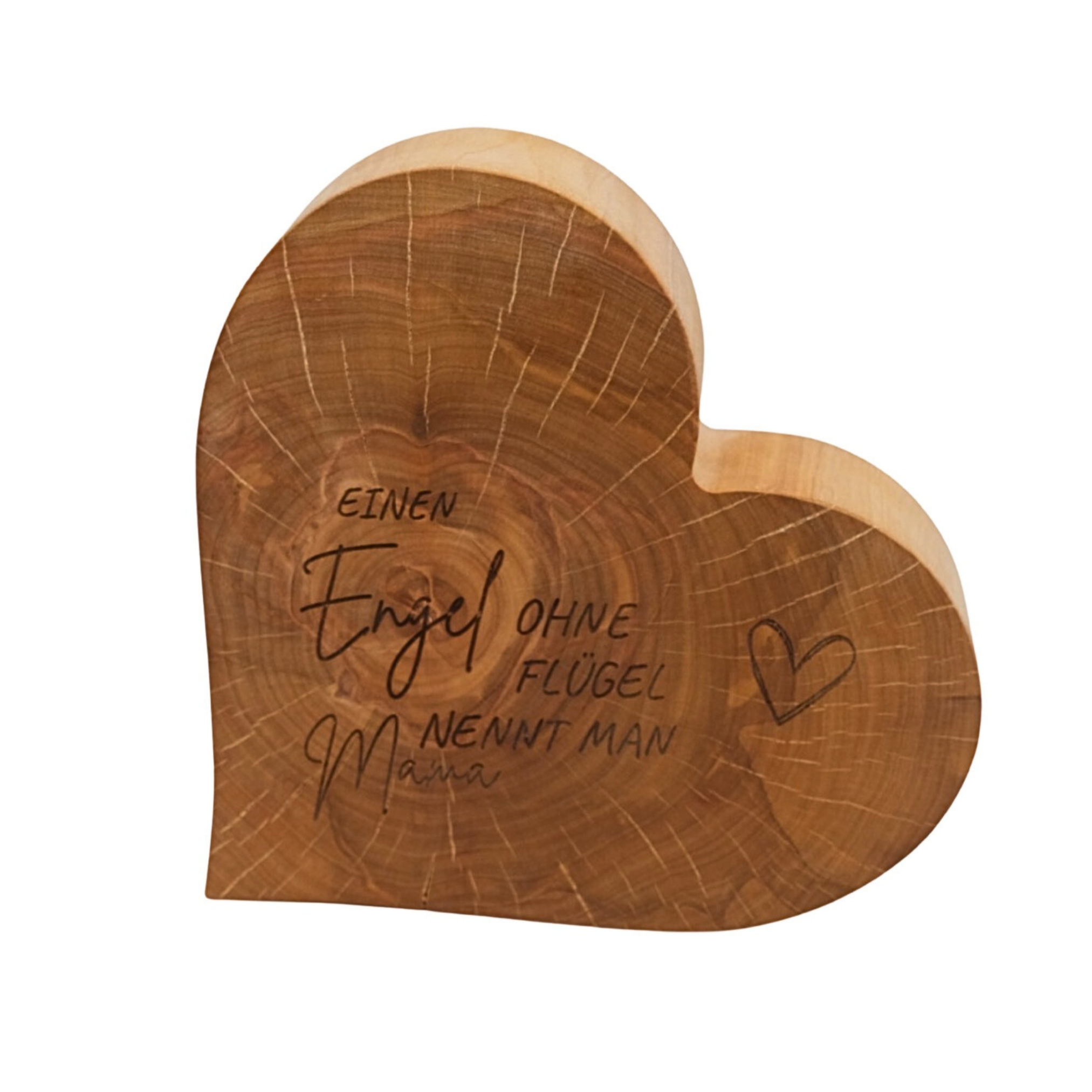 Herz aus Birkenstamm mit Gravur 20cm ein Tolles Handgefertigtes Geschenk für Hochzeit, Muttertag, Deko