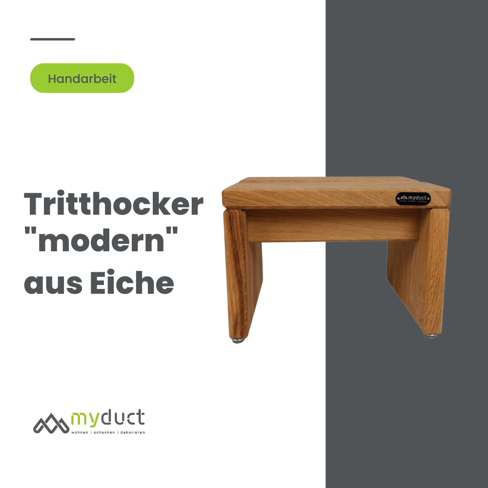 moderner Tritthocker aus Massivholz