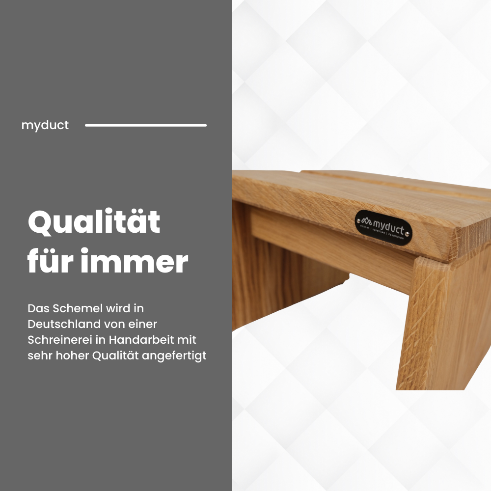moderner Tritthocker aus Massivholz